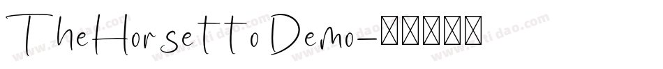 TheHorsetto Demo字体转换